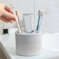 thumbnail image 1 of Gosuguu Bathroom Toothbrush and Toothpaste Rack, Toothbrush Storage Box Set, Punch-Free Toothbrush Holder, Easy-to-Clean Toothbrush Organizer, 1 of 6