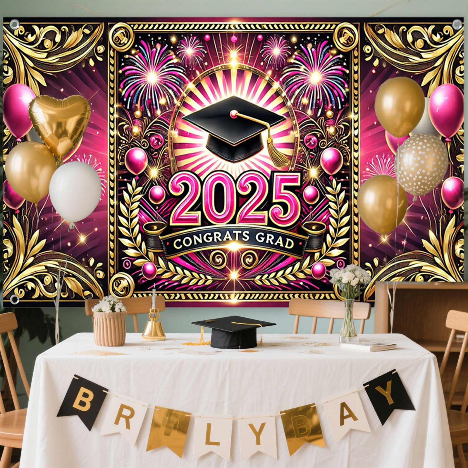 Grad Today Sales Today Clearance! Gosuguu Congrats Grad Banner Decorations ...