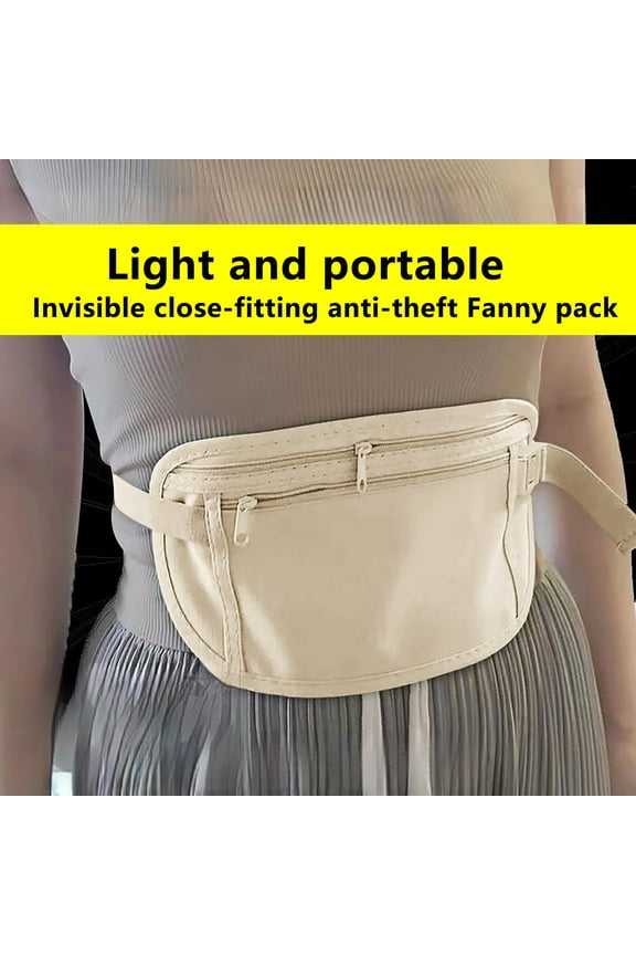 Sales Today Clearance! Gosuguu Invisible Slim Anti-Theft Waist Bag, Slim Fit Anti-Theft Money Belt, Travel Waist Bag, Hidden Waist Pouch for Security, RFID Blocking Waist Bag, Slim Security Belt