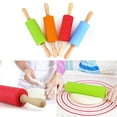 thumbnail image 1 of Sales Today Clearance! Gosuguu Wooden Handle Rolling Pin, Kid-Friendly Baking Rolling Pin, Kitchen Cooking Tool for Kids, Nonstick Rolling Pin for Baking, Cookie Dough Roller, 1 of 2