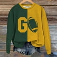 thumbnail image 1 of Sales Today Clearance Graphic Sweatshirts for Women Women's Casual Everyday American Football U Neck Hoodie, 1 of 4