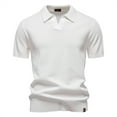 thumbnail image 1 of Men's Shirts Shorts Sleeve Pineapple Knitted Casual Golf Shirt Lightweight Classic Regular Fit Summer Basic Work Tees XXL, 1 of 3