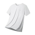 thumbnail image 1 of Men's Workout Shirts with Zipper Pocket, Short Sleeve Athletic T-Shirts Summer Stretch Gym Running Sports Tops XXXXL, 1 of 5