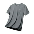 thumbnail image 1 of Men's Workout Shirts with Zipper Pocket, Short Sleeve Athletic T-Shirts Summer Stretch Gym Running Sports Tops XXXXXL, 1 of 5