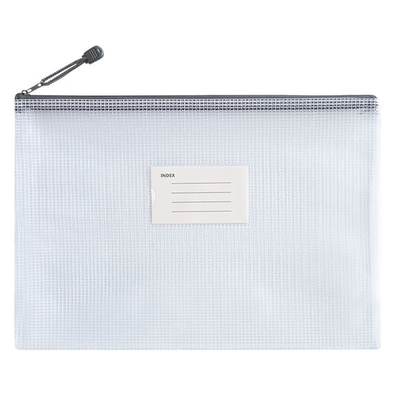 Mesh Zipper Bags, A4 Document Pouches, Clear File Folders for Organizing, Portable Storage Bags for Office and School Use