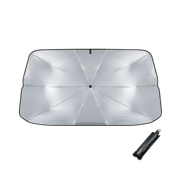 Car Front Windshield Sunshade Umbrella Outdoor Retractable Vehicle Sunshade Umbrella Block UV Rays Heat Thermal Insulation for Auto Vehicle Car Interior Cooling