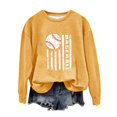 thumbnail image 1 of Sales Today Clearance Oversized Crewneck Sweatshirt Women Women's Baseball Printed Crew Neck Multi Color Multi Size Crew Neck Hoodless Long Sleeve Sweatshirt, 1 of 5
