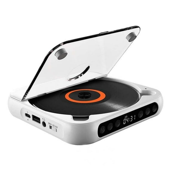 Sales Today Clearance! Portable Bluetooth-Compatible CDPlayer Home Rechargeable Compact CDPlayer Built-in HiFi Speakers With Timer And LCD Screen Display Supports AUX/USB Deals of The Day Clearance!