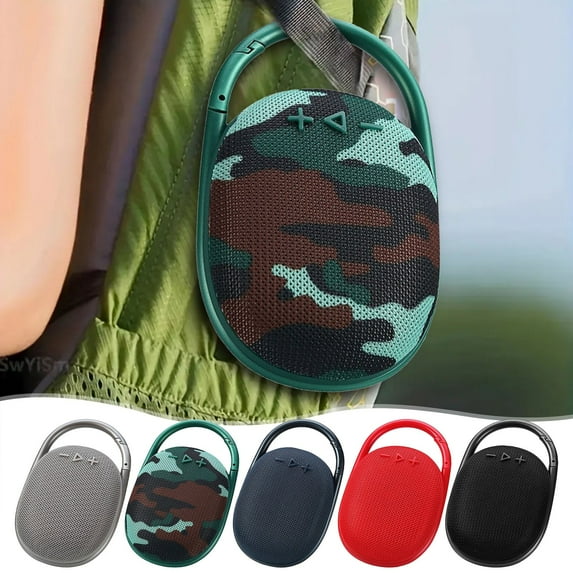 Portable Wireless Speaker with Enhanced LED Lighting, Built-in Carabiner, Ideal for Home, Outdoor Adventures, Travel, Supports Bluetooth Audio