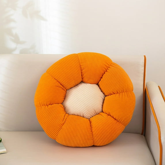 Sales Today Clearance Solid Color Floor Pillow Cushion Set of 1 Round Seat Cushions for Outdoor Chairs Living Room Sofa Balcony Meditation Yoga Tatami Seating Cushion 20 Inch White