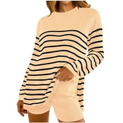 ZHMRFG Sales Today Clearance Sweater Sets for Women Shorts 2 Piece Lounge Sets Fall Winter Clothes Side Slit Knitted Pullover Sweaters and Shorts