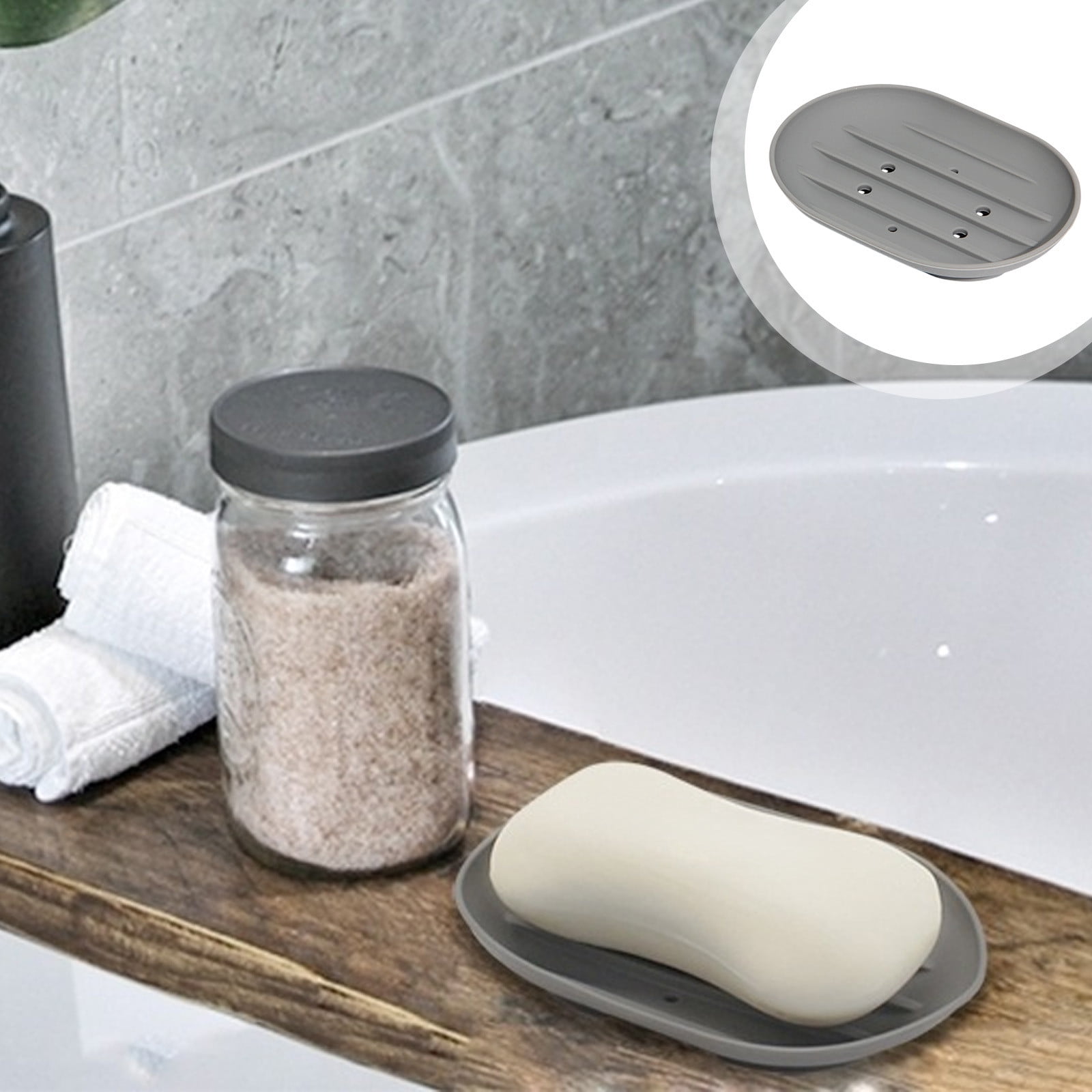 Sales Today Clearance! Topliu Soap Stand with Drainage,Portable Soap Dish Box,Bathroom Soap Box ...