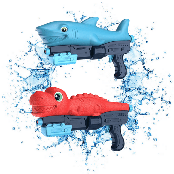 Ultimate Battle Blaster, Ultimate Battle Water Blaster, Aqua Combat Light Blaster, Omnicks Water Blaster, Long Range Motorized Water Gun with Interactive Lighting(2PCS)
