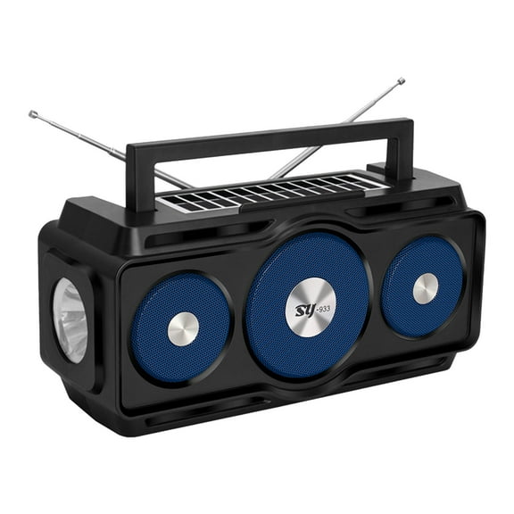 Waterproof Radio Bluetooth Speaker, Portable AM/FM Digital Radio, Flashlight and Solar Charging, Multi-function Outdoor Speaker