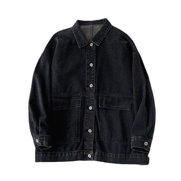 Sales Today Clearance Women's Denim Jackets Women's Workwear Denim Jacket Women's Long Sleeve Retro Coat Loose Jacket