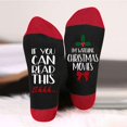 thumbnail image 1 of Sales Today Cozy Socks Under $2 GIJNRIUIUA Black Crew Socks Christmas Socks with Design Featuring Alphabet and Snowman Prints Mid Calf Length and Made of Cotton Scrunch Socks, 1 of 2