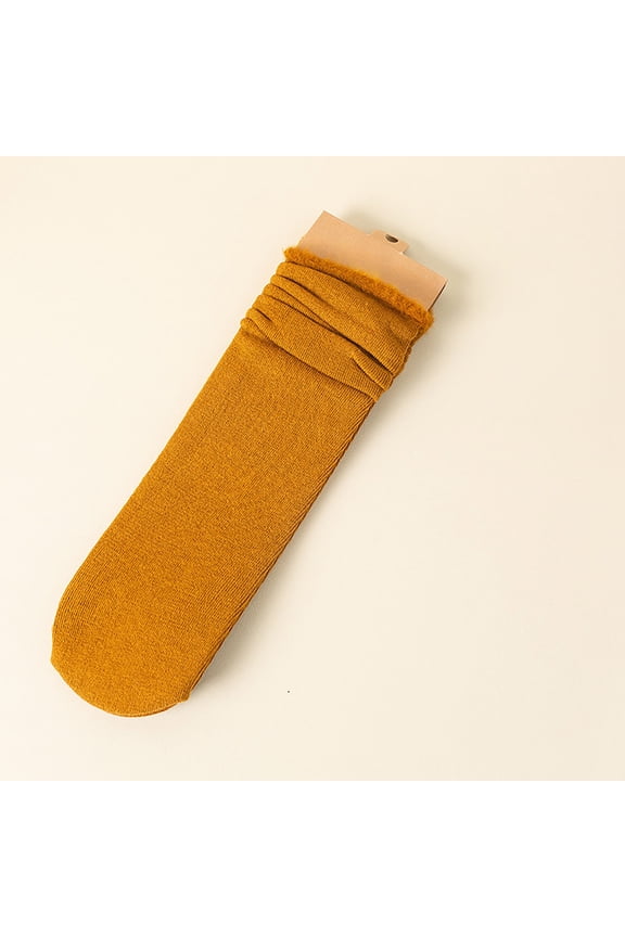 Sales Today Fuzzy Socks Under $2 GIJNRIUIUA Gold Crew Socks Winter Women Winter Solid Thick Warm Socks Cozy Socks Slipper Socks