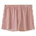 thumbnail image 1 of HOOMEUMY Men's Striped Pajama Shorts Soft Cotton Sleep Shorts with Pockets Summer Beach Shorts Loose Fit Home Shorts Red 8, 1 of 2