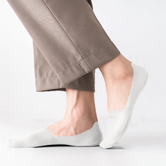 Sales Today Low Cut Non Slip Thin Invisible Socks Under $2 GIJNRIUIUA White No-Show Socks Large Size Foreign Trade Rubber Cotton Socks Socks Spring Summer Autumn and Winter Men's Short Socks