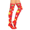 thumbnail image 1 of Sales Today Over Knee High Socks Under $2 GIJNRIUIUA Red Knee-High Socks Women Thigh High Over the Knee Socks Colored Dots Long Socks Leg Warmers, 1 of 3