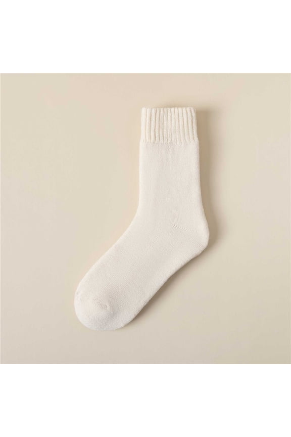 Sales Today Socks for Women Under $5 GIJNRIUIUA Beige Crew Socks Thicker Warm Fuzzy Socks Gifts for Women Fluffy Cozy Socks Stocking Stuffer Women Socks Solid Color Thermal Socks Ankle Socks