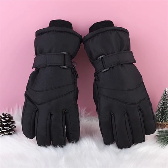 Sales Today Thermal Cold Weather Gloves GIJNRIUIUA Under $7 Winter Gloves Outdoor Adult Men Women Snow Skating Snowboarding Windproof Warm Solid Ski Gloves Blue Gloves & Mittens