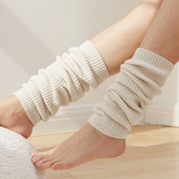 Sales Today Thick Warm Socks Under $7 GIJNRIUIUA Beige Crew Socks Winter Winter Women Keep Warm Solid Socks Knitting Warm Anklets Leggings Socks No-Show Socks