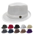 thumbnail image 1 of Sales Today Under $5 Black Cowgirl Hat GIJNRIUIUA Men's Mesh Hat Breathable Summer Sun Hat Short Brim Panama Hat With Baseball Caps, 1 of 6