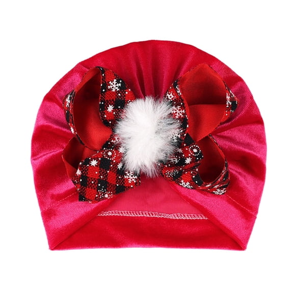 Sales Today Under $5 Hot Pink Hijab Scarf for Women GIJNRIUIUA Christmas Big Bow Turban Hats Bohemia Cap Girls Headwear Bun Knot Scrub Cap