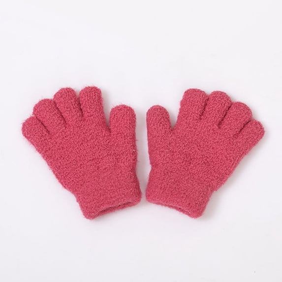 Sales Today Winter Fingerless Gloves for Women GIJNRIUIUA Under $4 Winter Children Gloves Kids Windproof Full Finger Gloves with Elastic Cuffs Skiing Cycling Mitten Pink Gloves & Mittens