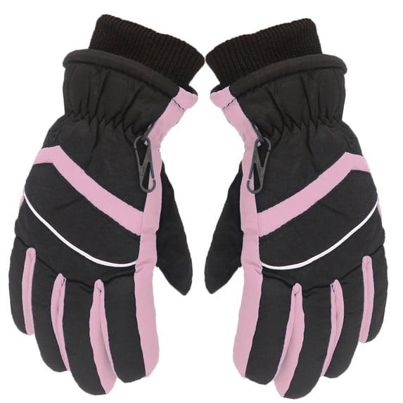 Sales Today Winter Gloves for Men Warm GIJNRIUIUA Under $6 Winter Outdoor Kids Boys Girls Snow Skating Snowboarding Windproof Warm Ski Gloves Pink Gloves & Mittens