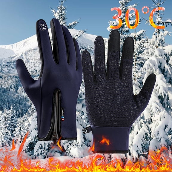 Sales Today Winter Gloves for Men Warm GIJNRIUIUA Under $6 Winter Warm Gloves for Men Womentouch Screen Ski Gloves Anti Windproof Thermal for Running Hiking Blue Gloves & Mittens