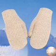 thumbnail image 1 of Sales Today Winter Mittens for Women GIJNRIUIUA Under $4 New Knitted Knitted Yarn Bag Cover Women's Winter Striped Windproof and Warm Thickened Adult Plush Finger Gloves Brown Gloves & Mittens, 1 of 3
