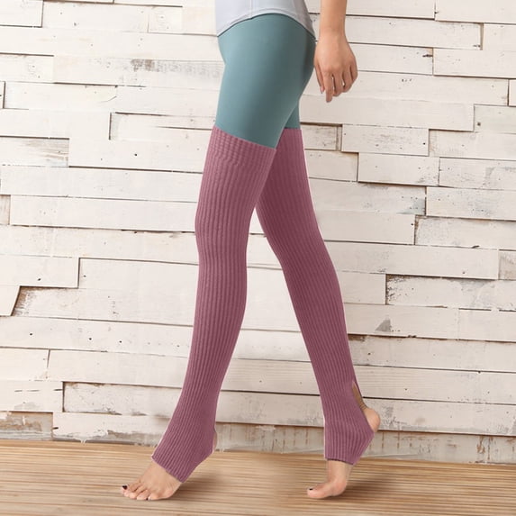 Sales Today Women's Sheer Tights Under $6 GIJNRIUIUA Hot Pink Tights Women's Solid Knitted Warm Yoga Socks Knee Socks Ballet Dance Leggings Socks Stockings