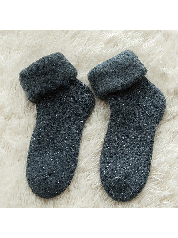 Sales Today Women's Socks Under $2 GIJNRIUIUA Navy Crew Socks Winter Socks Winter Women's Stockings Thickened with Snow Country Sub Warm Ski Yarn Snow Socks Calf Socks