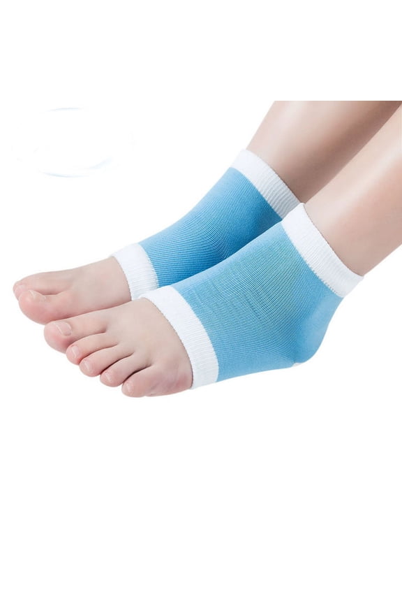 Sales Today Womens Cute Crew Socks Under $2 GIJNRIUIUA Blue Crew Socks Heel Socks for Dry Hard Skin Moisturising Open Toe Recovery Socks Scrunch Socks