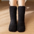 thumbnail image 1 of Sales Today Womens Socks Under $5 GIJNRIUIUA Black Crew Socks Winter Winter Fashion Bedroom for Women Wearing Plush Carpet Solid Color Socks Plush Thickened Sleep Snow Socks Calf Socks, 1 of 4