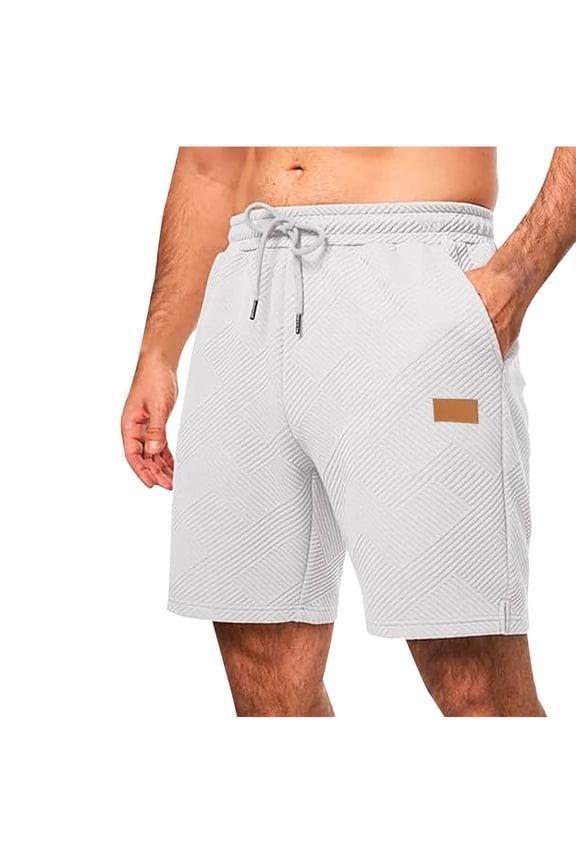 Sales Today YLSDY Beach Yoga Shorts for Men Casual Loose Breathable Athletic Workout Short Elastic Waist Drawstring Summer Shorts White S