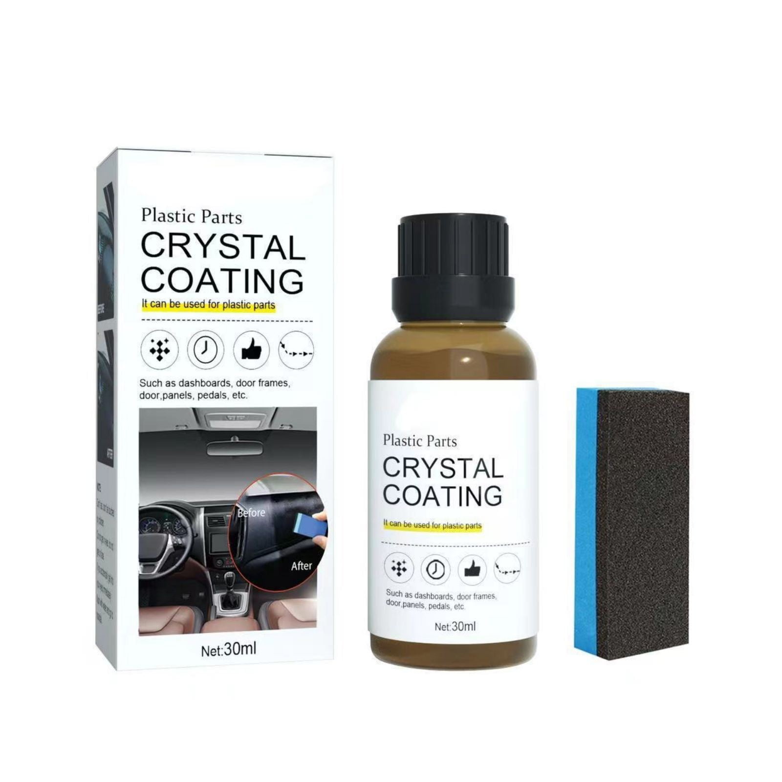 Sales！Tunhigl 30ml Set Of Plastic Refurbishing Agent for Automobile Interior Decoration Refurbishing Agent for Instrument Panel Polishing Plastic Leather Refurbishi