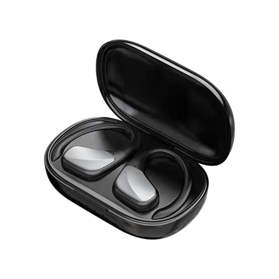 Open Ear Earbuds,True Wireless Open Ear Headphones with Earhooks,Touch Control,Bluetooth 5.3,Dual Noise-Cancelling Mics,Up to 30 Hours Power with Case,IPX5,Workouts,Running