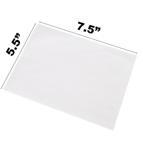 Sales4Less Packing List Envelopes 7.5" X 5.5" Pouches Clear Enclosed Adhesive Bags Pack of 500