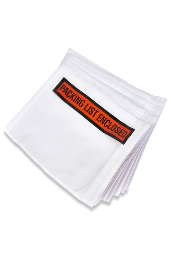Packing List Envelopes 7.5" X 5.5" Pouches Invoice Enclosed Adhesive Bags Pack of 50