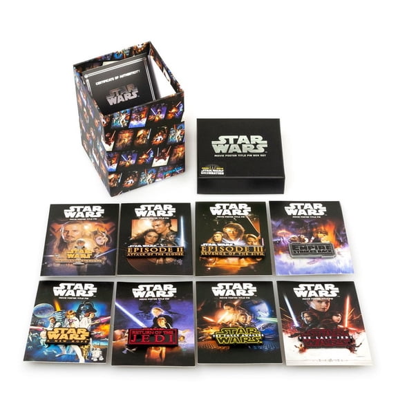 SalesOne International Star Wars Movie Title Pin Collection - Exclusive Poster Title Pin From Each Film