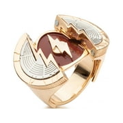 SalesOne LLC DC The Flash Movie Costume Ring Brass Replica With Slide-Open Function | Size 10 Unisex