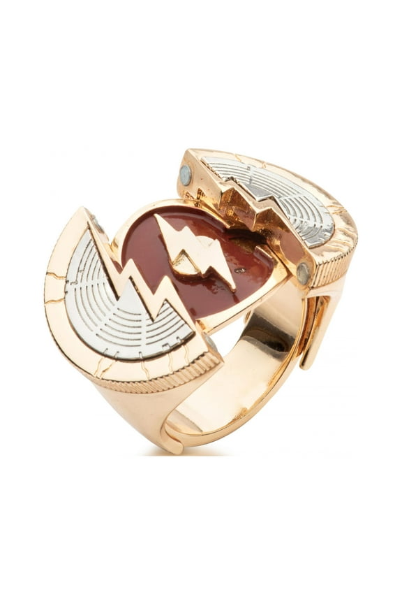 SalesOne LLC DC The Flash Movie Costume Ring Brass Replica With Slide-Open Function | Size 10 Unisex