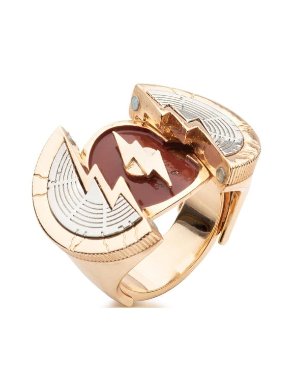 SalesOne LLC DC The Flash Movie Costume Ring Brass Replica With Slide-Open Function | Size 11 Unisex
