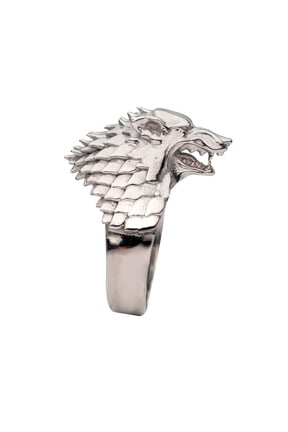 SalesOne LLC Game of Thrones House Stark Direwolf Stainless Steel Ring | Size 12 Male
