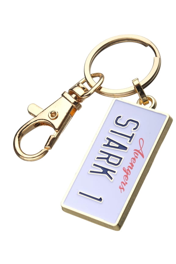 Marvel Iron Man Stark 1 License Plate Keychain