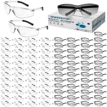 Salfboy Safety Glasses Bulk, ANSI Z87.1, Scratch-Resistant, 100 Packs