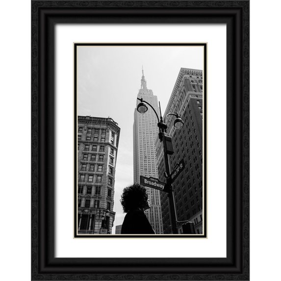 Salgado Gispert, Gloria 11x14 Black Ornate Wood Framed with Double Matting Museum Art Print Titled - New York-New York